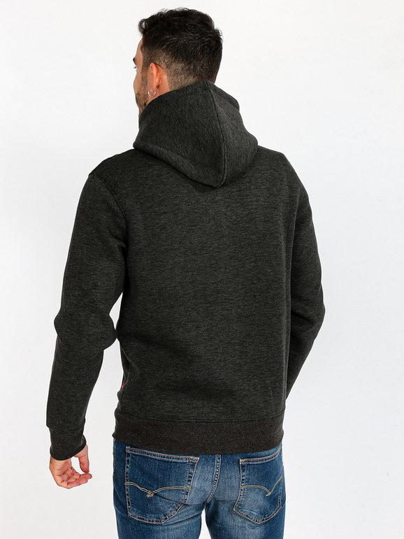 Details about   Men's Sweatshirt Baci & Abbracci Cotton with Logo Embroidered & Pockets Art.